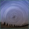 Star trails around the celestial pole