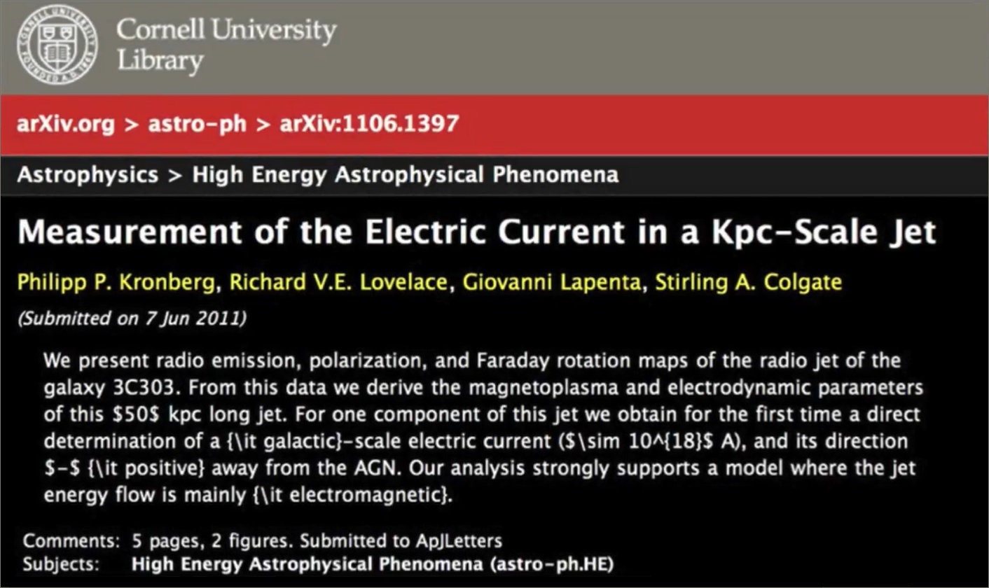 Measurement of electric current in the 3C303 galactic jet